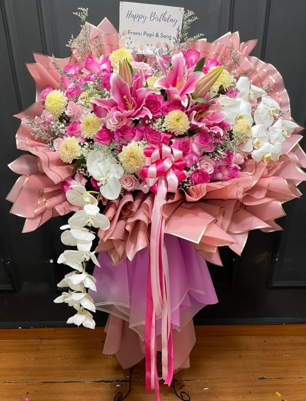 Standing flower happy birthday